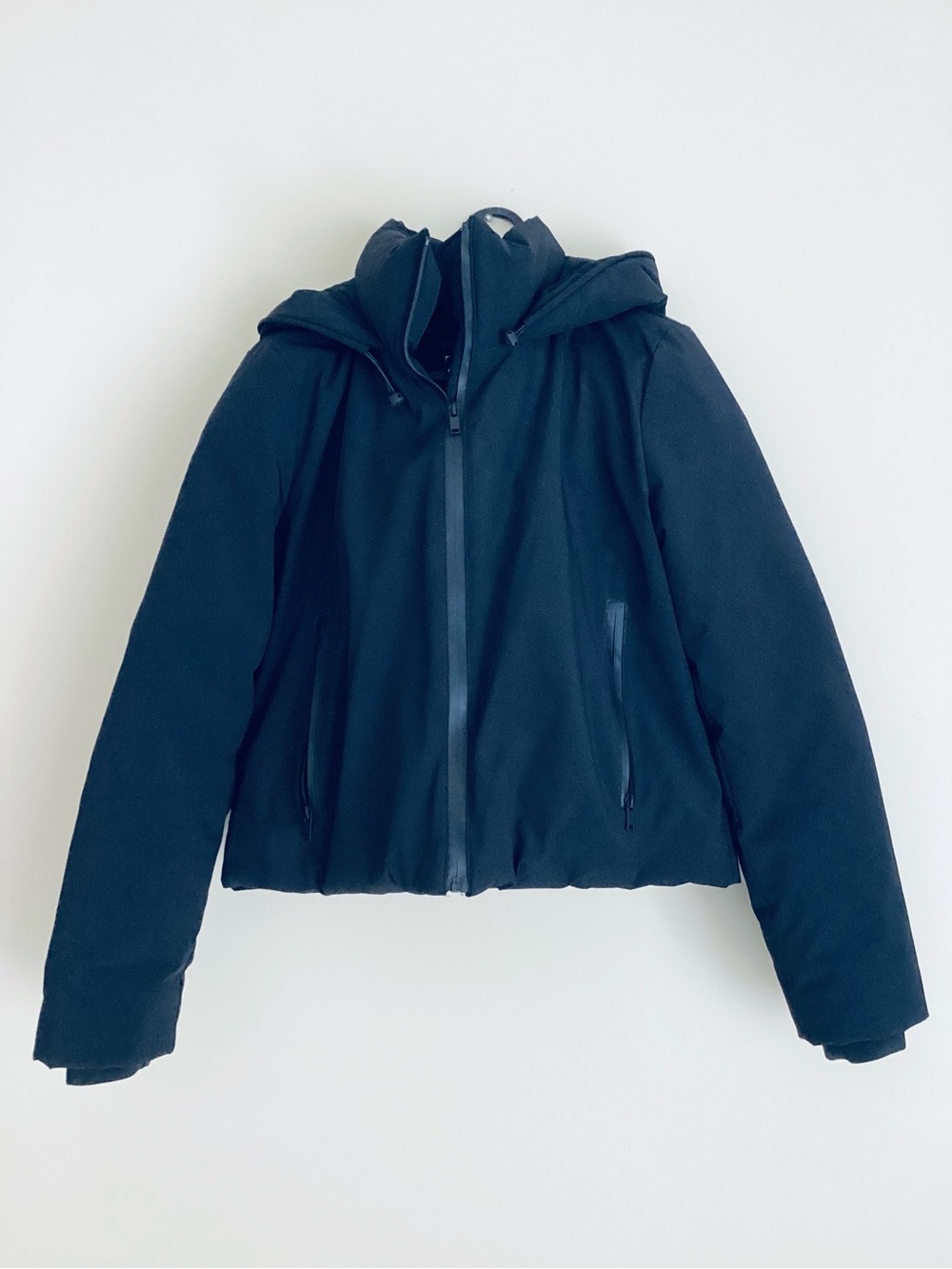 Zara Hooded Black Puffer Jacket